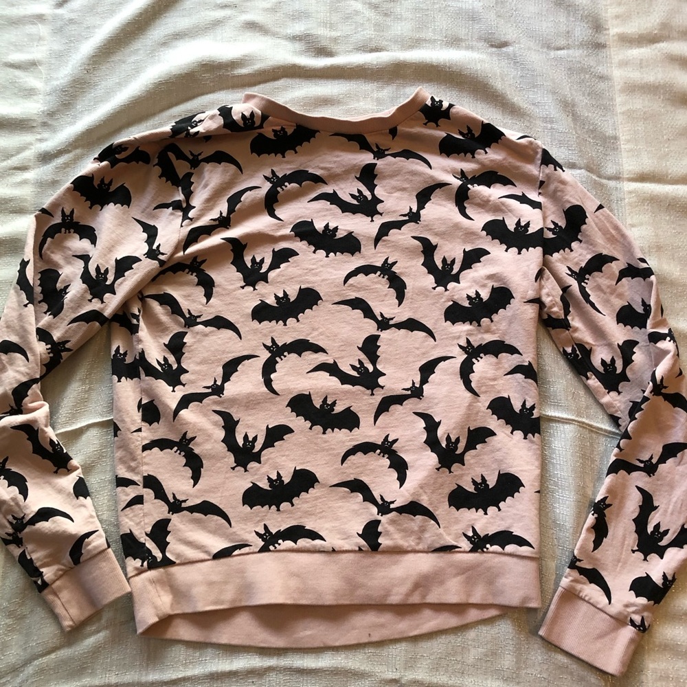 Light pink bat print H&M sweater